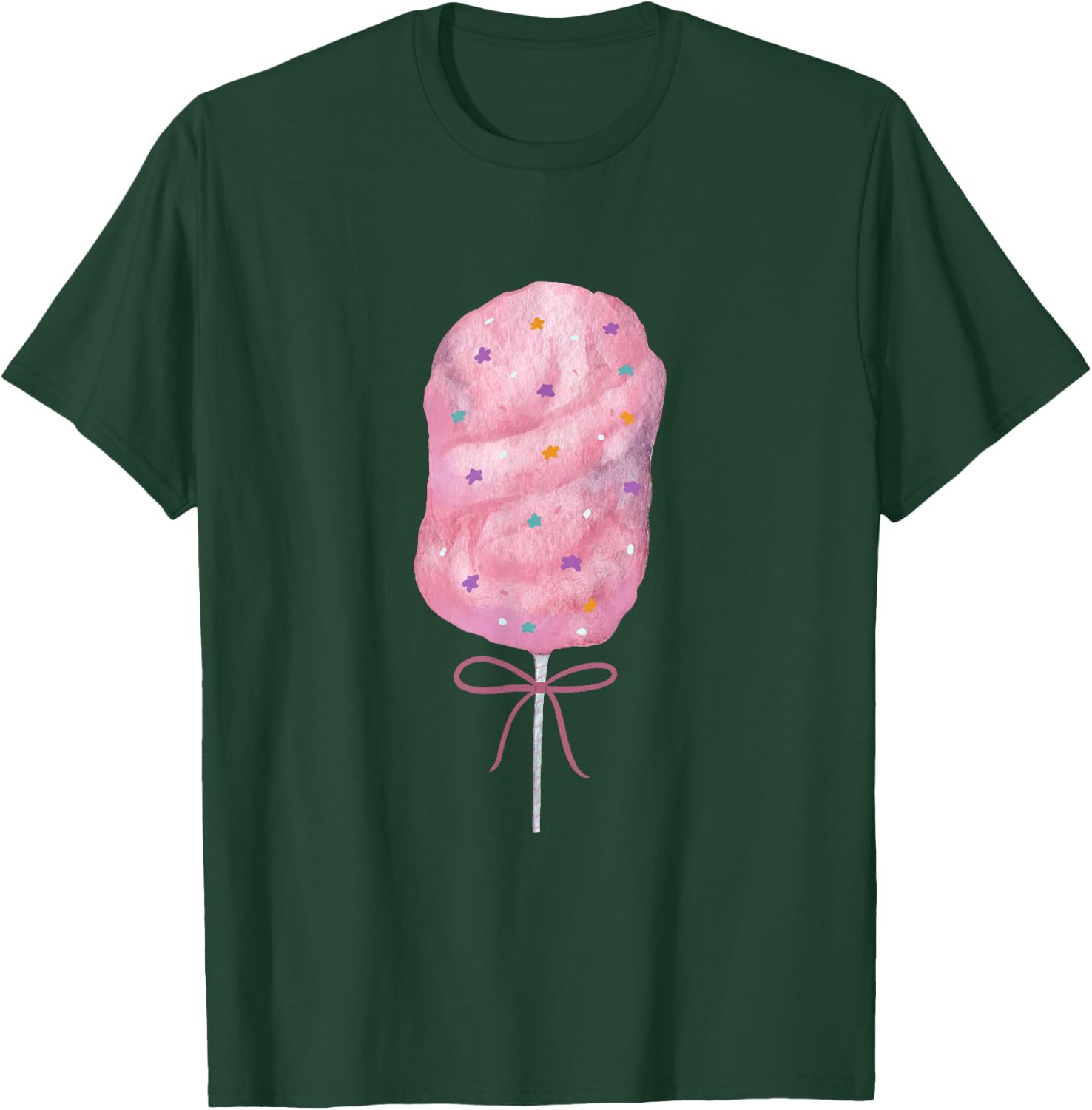 Pink Cotton Candy State Fair Food , black T-Shirt - T-Shirt | Forest