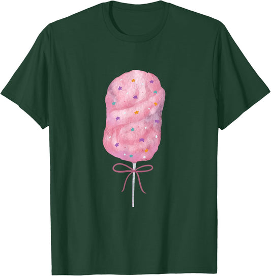 Pink Cotton Candy State Fair Food , black T-Shirt - T-Shirt | Forest