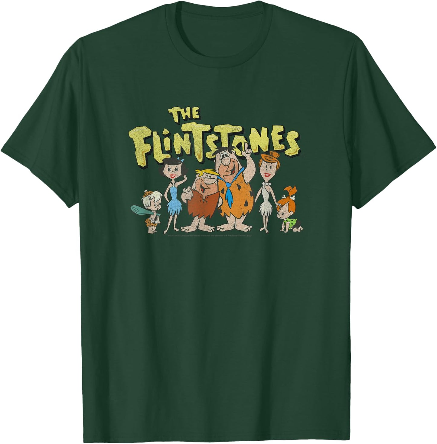 The Flintstones Meet The Family Group Line Up T-Shirt - T-Shirt | Forest