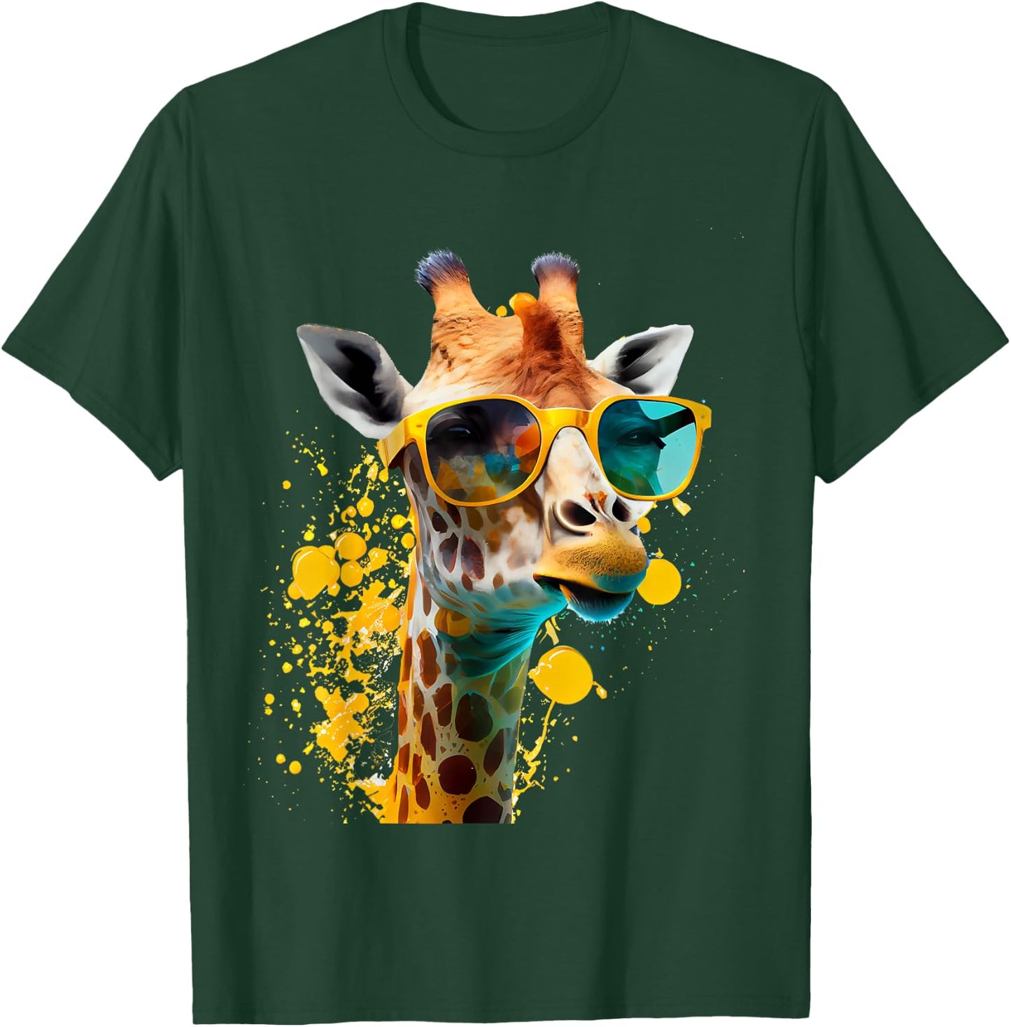 Giraffe Sonnenbrille Urlaub Sonne Natur Urlauber Dschungel T-Shirt - T-Shirt | Forest