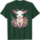 Adorable Baby Goat Surrounded By Flowers T-Shirt - T-Shirt | Forest