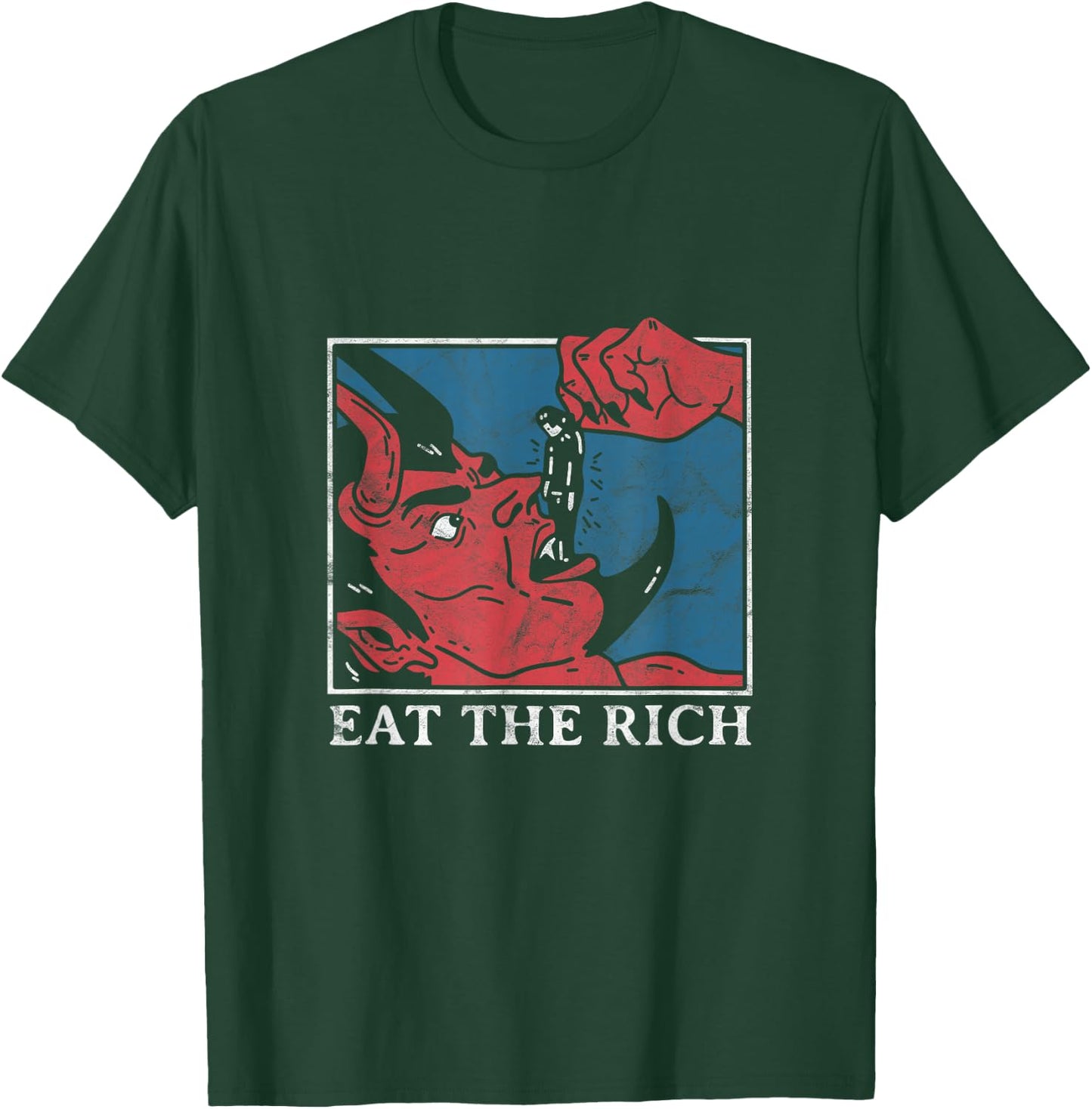 Eat The Rich Satan Devil Goth Punk Grunge Witch Vintage , black T-Shirt - T-Shirt | Forest