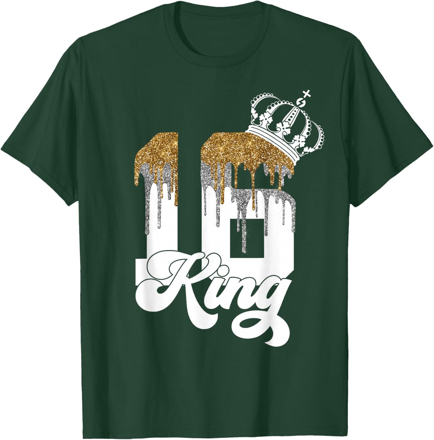 Finally 16 College King 16th Birthday T-Shirt - T-Shirt | Forest