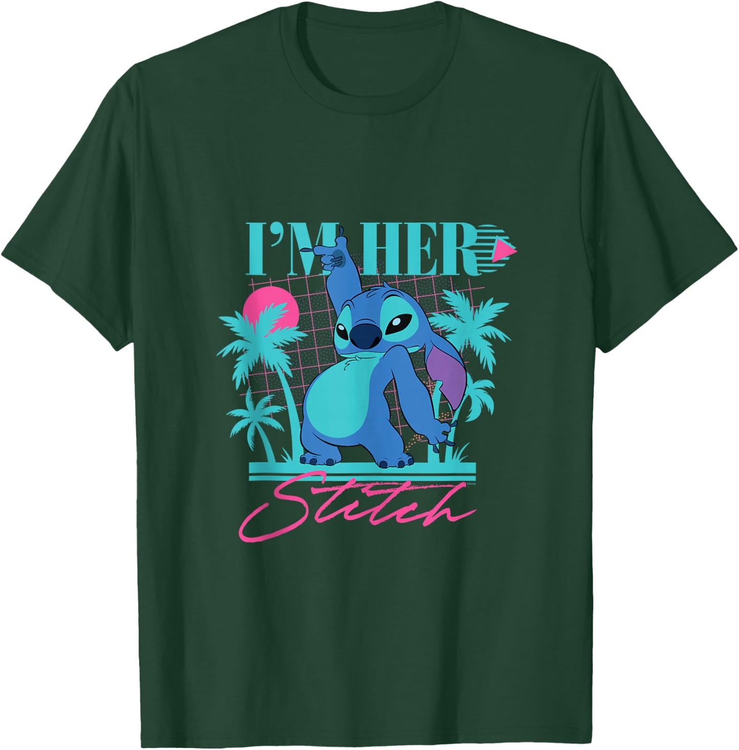 Disney Stitch Retro ’90s Couples Matching I’m Her Stitch T-Shirt - T-Shirt | Forest