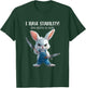 Stabby Cute Bunny - I Have Stability - Ability To Stab Funny T-Shirt - T-Shirt | Forest