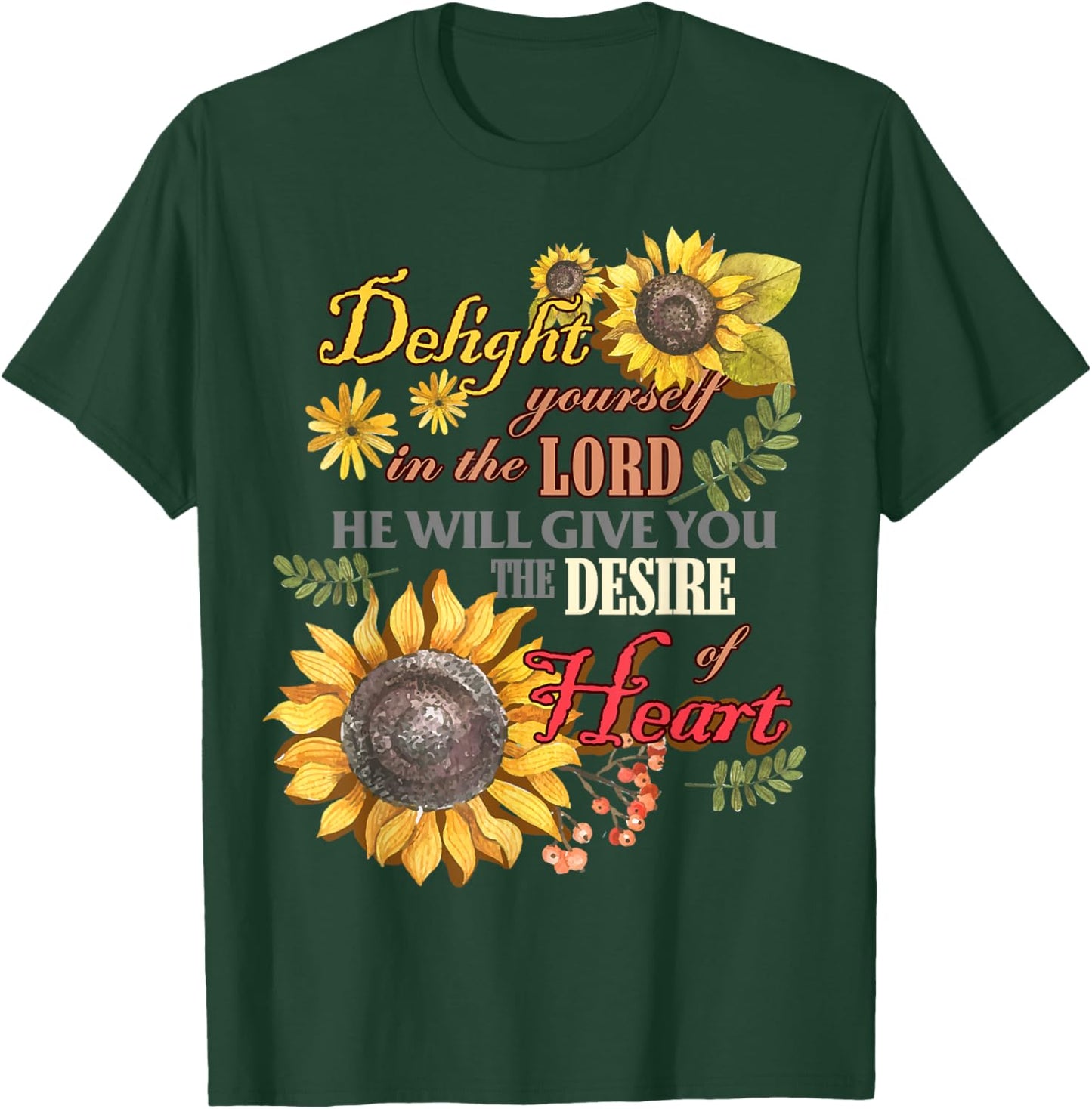 Sunflowers Blessed Girl Women's Southern Christian T-Shirt - T-Shirt | Forest