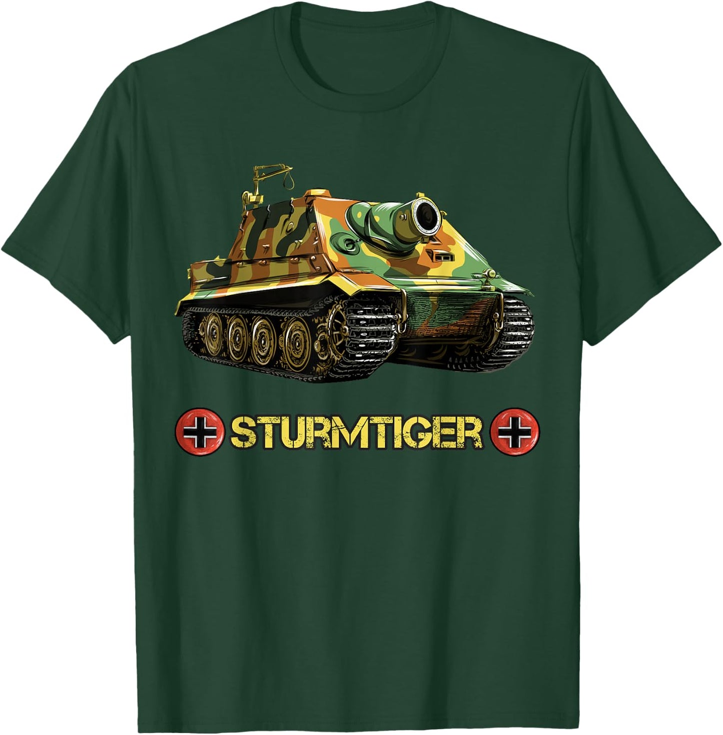 German Tank Storm Tiger from WW2 T-Shirt - T-Shirt | Forest