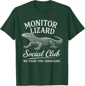 Monitor Lizard Social Club We Raise Tiny Dinosaurs T-Shirt - T-Shirt | Forest