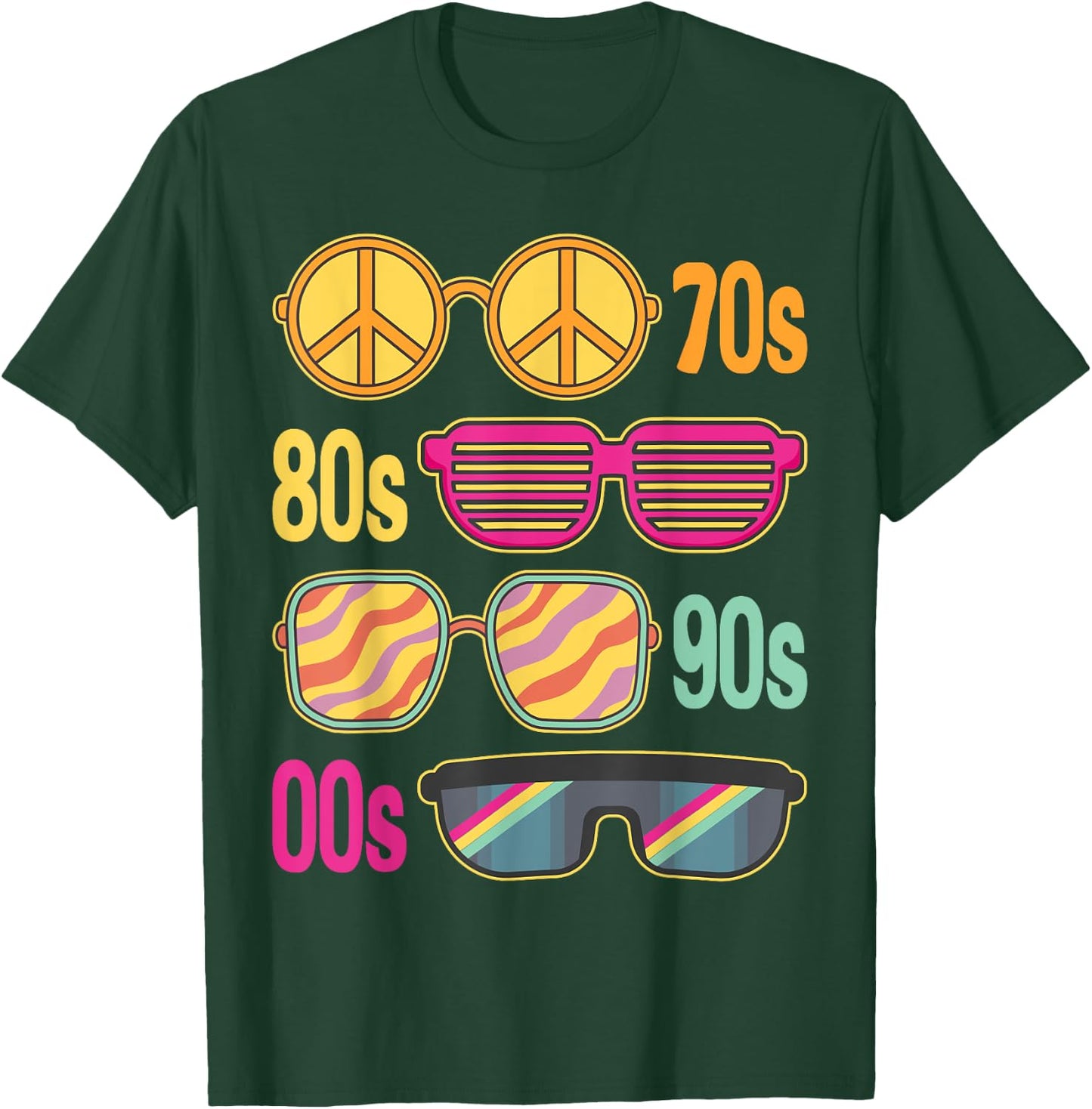 Sunglasses 70s 80s 90s 00s Styles Theme Costume Party Outfit T-Shirt - T-Shirt | Forest