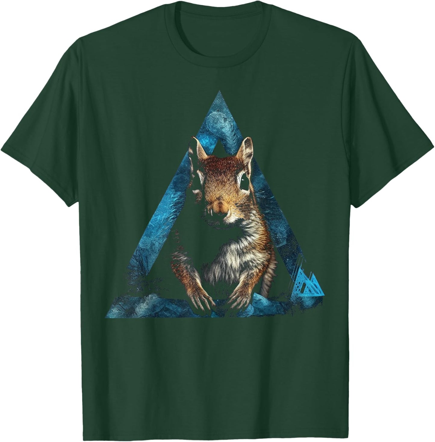 Squirrel Polygon Geometric Animal Squirrel T-Shirt - T-Shirt | Forest