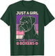 Dog Lover Owner Animal Vintage Just A Girl Who Loves Boxers T-Shirt - T-Shirt | Forest