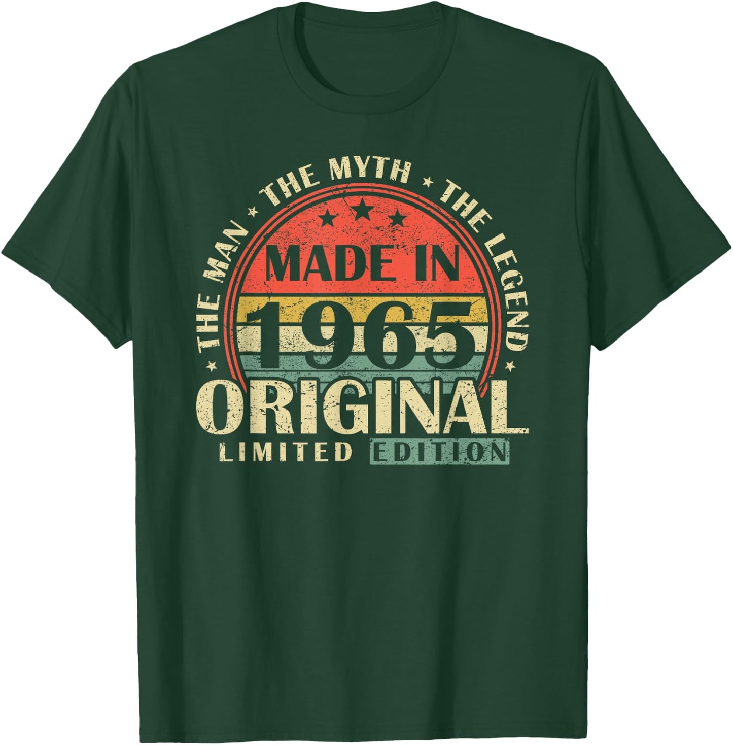 1965 Vintage Anniversary Retro Limited Edition Man Woman , Black, S T-Shirt - T-Shirt | Forest