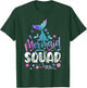 Mermaid Squad Mermaid Tail Toddler Girls Birthday outfit T-Shirt - T-Shirt | Forest