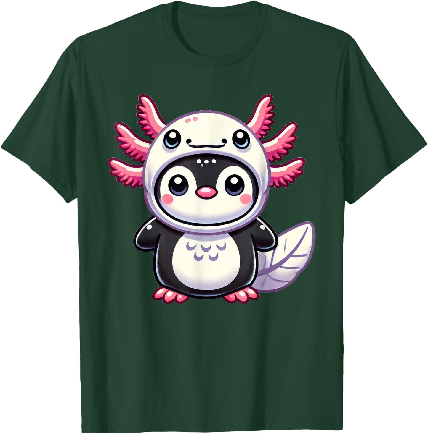 Kawaii Penguin Axolotl Costume T-Shirt - T-Shirt | Forest