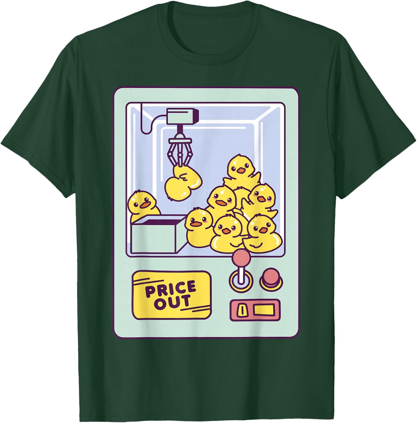 Duck Machine Design Playful Claw Toy Ducks T-Shirt - T-Shirt | Forest