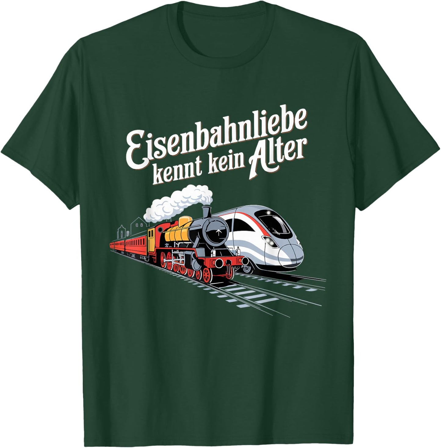 Model Railway Saying "Eisenbahn Liebe Damplok Modellbau , black T-Shirt - T-Shirt | Forest
