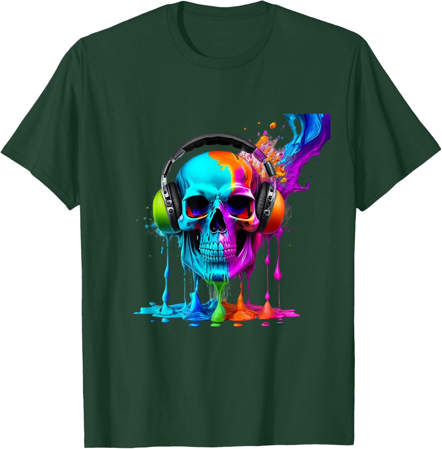 Headphone Skull T-Shirt - T-Shirt | Forest