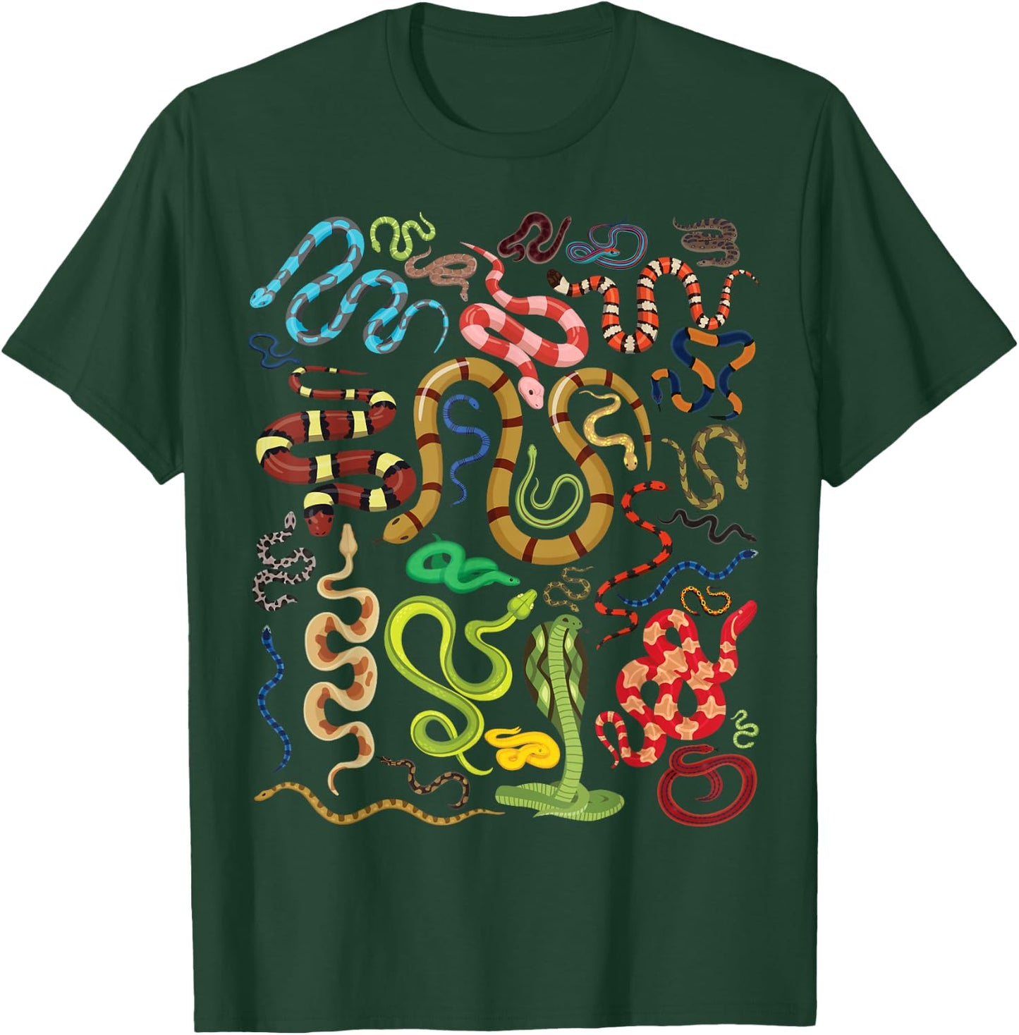 Types Of Snakes Educational Herpetologist Boys Girls Kids T-Shirt - T-Shirt | Forest