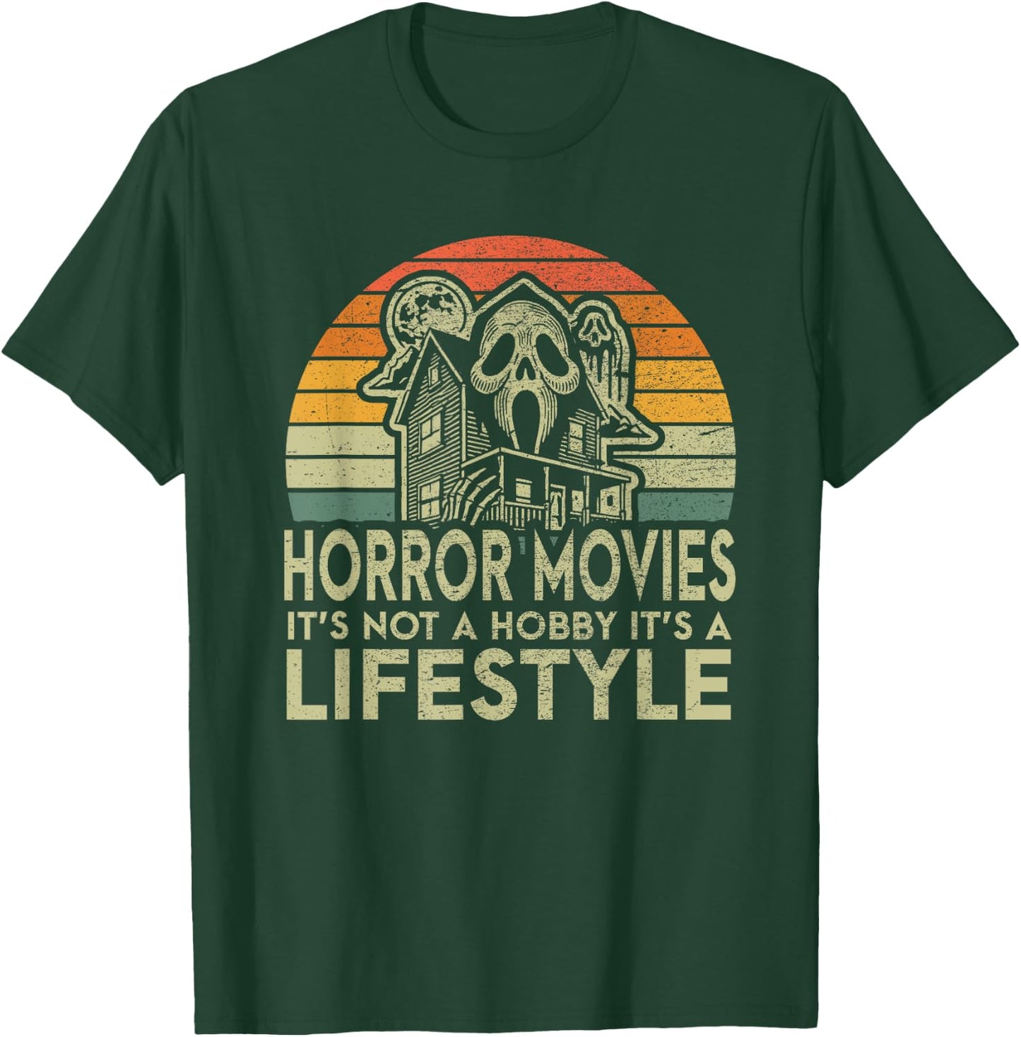 Retro Horror Movies Lifestyle Horror Enthusiast T-Shirt - T-Shirt | Forest