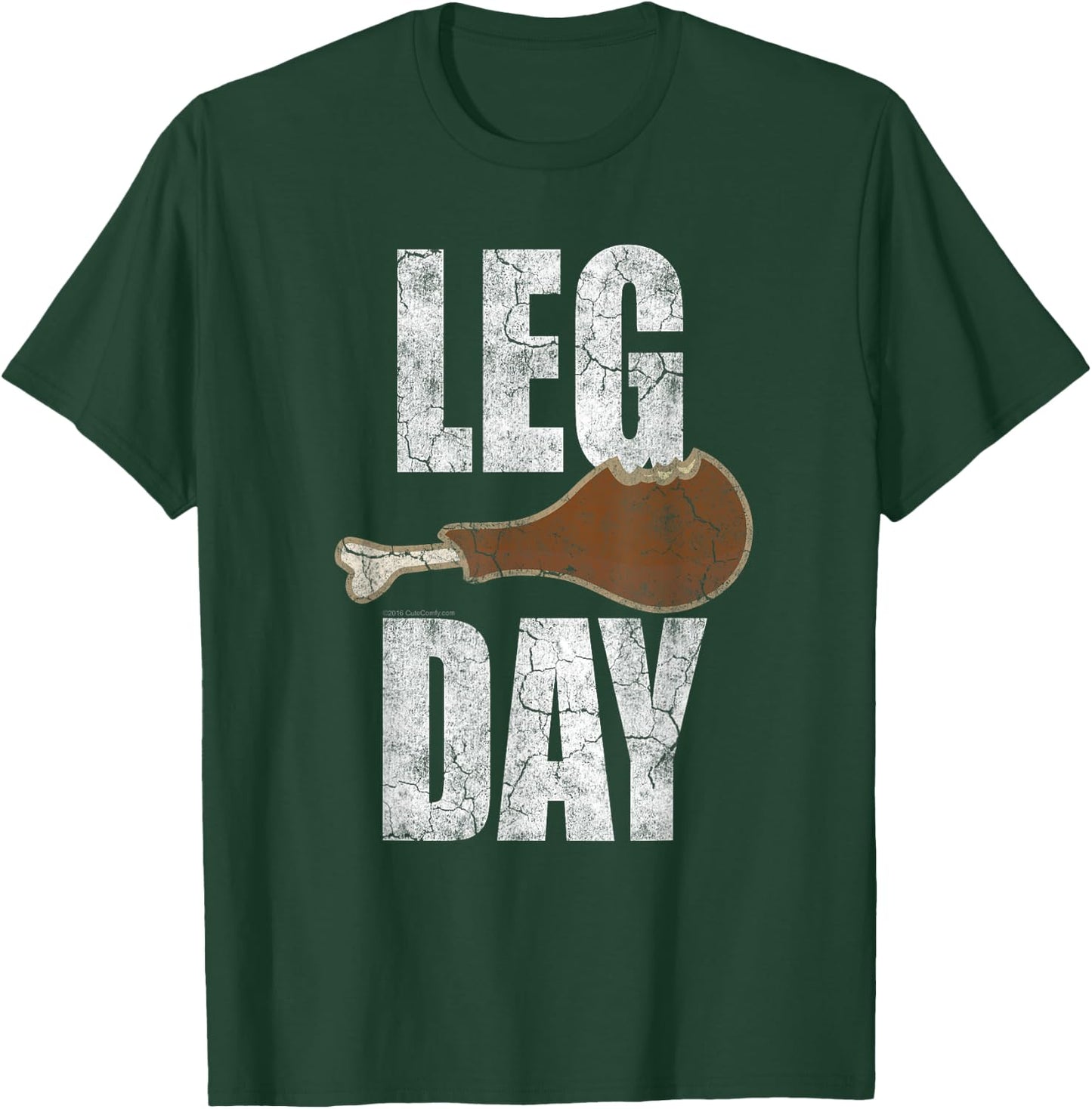 Funny Thanksgiving Leg Day Turkey Gym Workout T-Shirt - T-Shirt | Forest