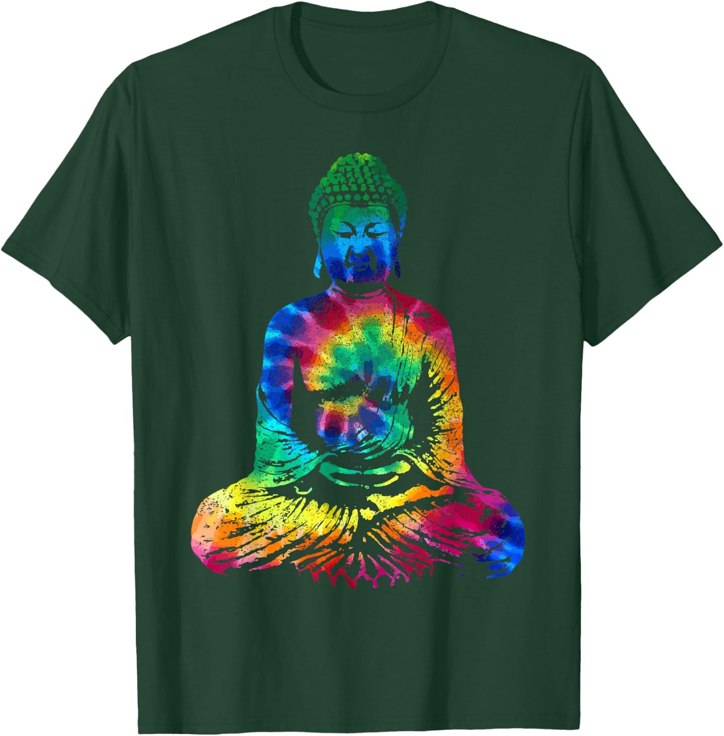 Buddha Tie Dye Vintage Yoga Yogi Buddhist T-Shirt - T-Shirt | Forest
