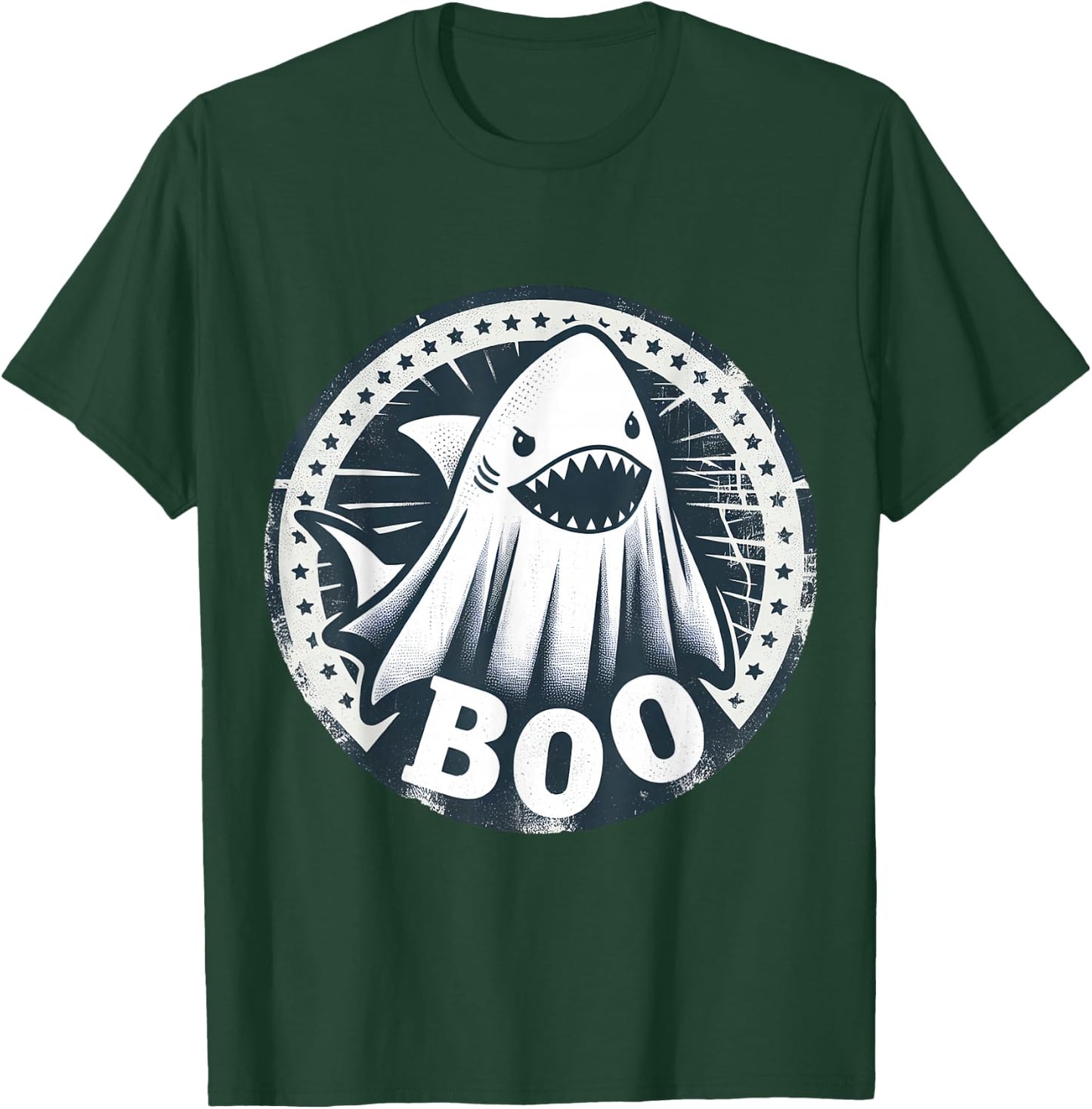 Boo Ghost Shark Funny Halloween Costume T-Shirt - T-Shirt | Forest