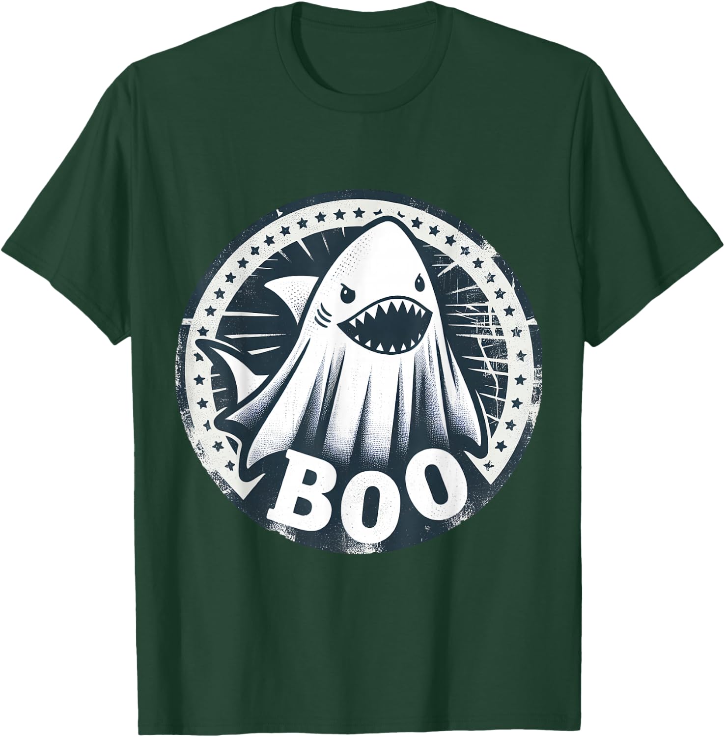 Boo Ghost Shark Funny Halloween Costume T-Shirt - T-Shirt | Forest