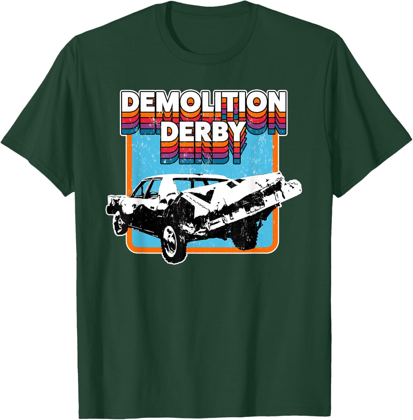 Demolition Derby Retro Vintage Design T-Shirt - T-Shirt | Forest