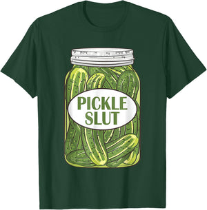 Pickle Funny Tin Cucumber , black T-Shirt - T-Shirt | Forest