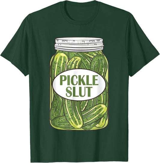 Pickle Funny Tin Cucumber , black T-Shirt - T-Shirt | Forest