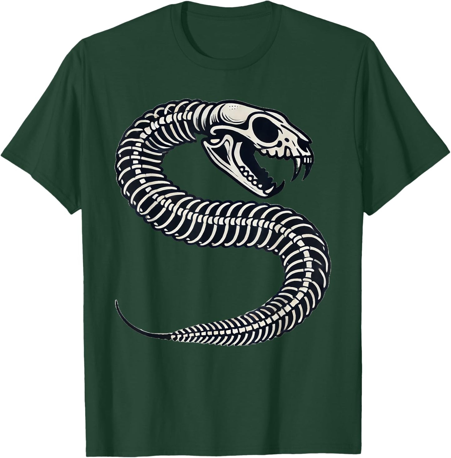 Snake Skeleton Halloween T-Shirt - T-Shirt | Forest