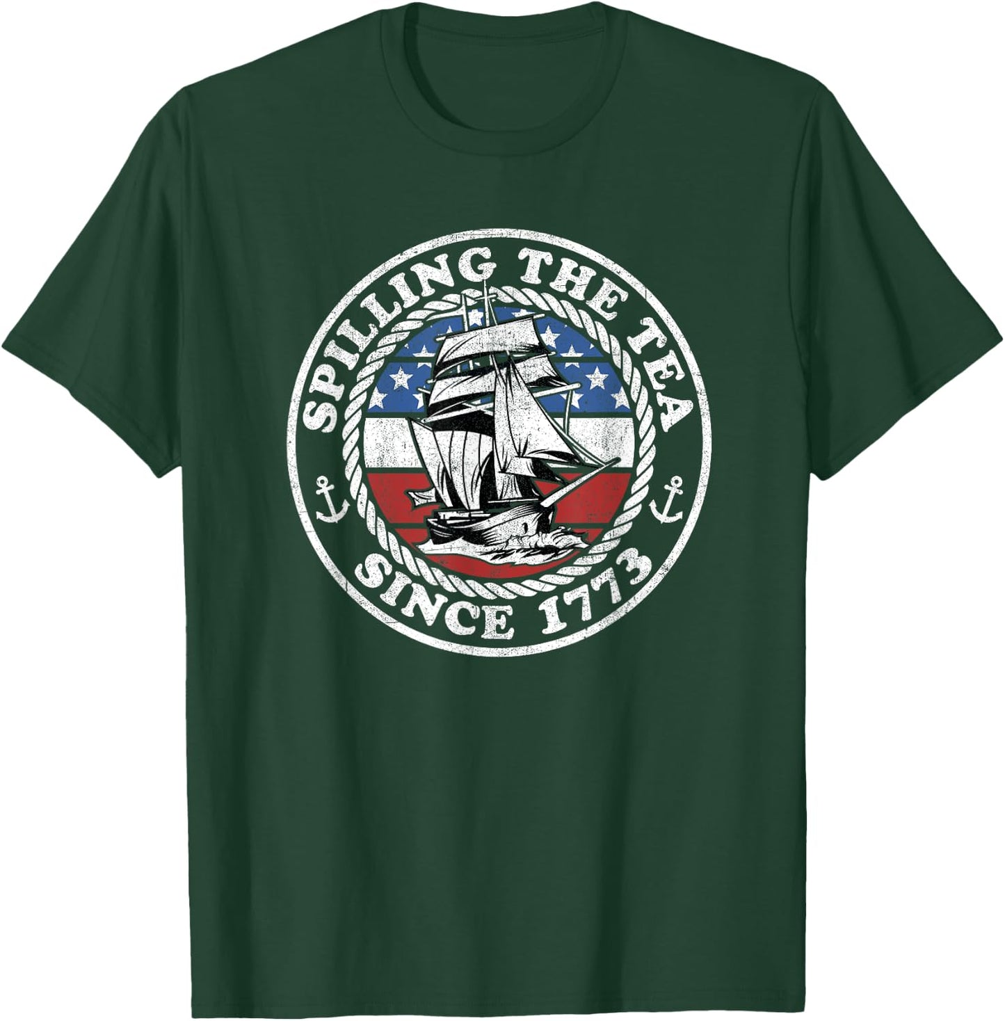 Spilling The Tea Since 1773 Funny US History Teacher Boston T-Shirt - T-Shirt | Forest