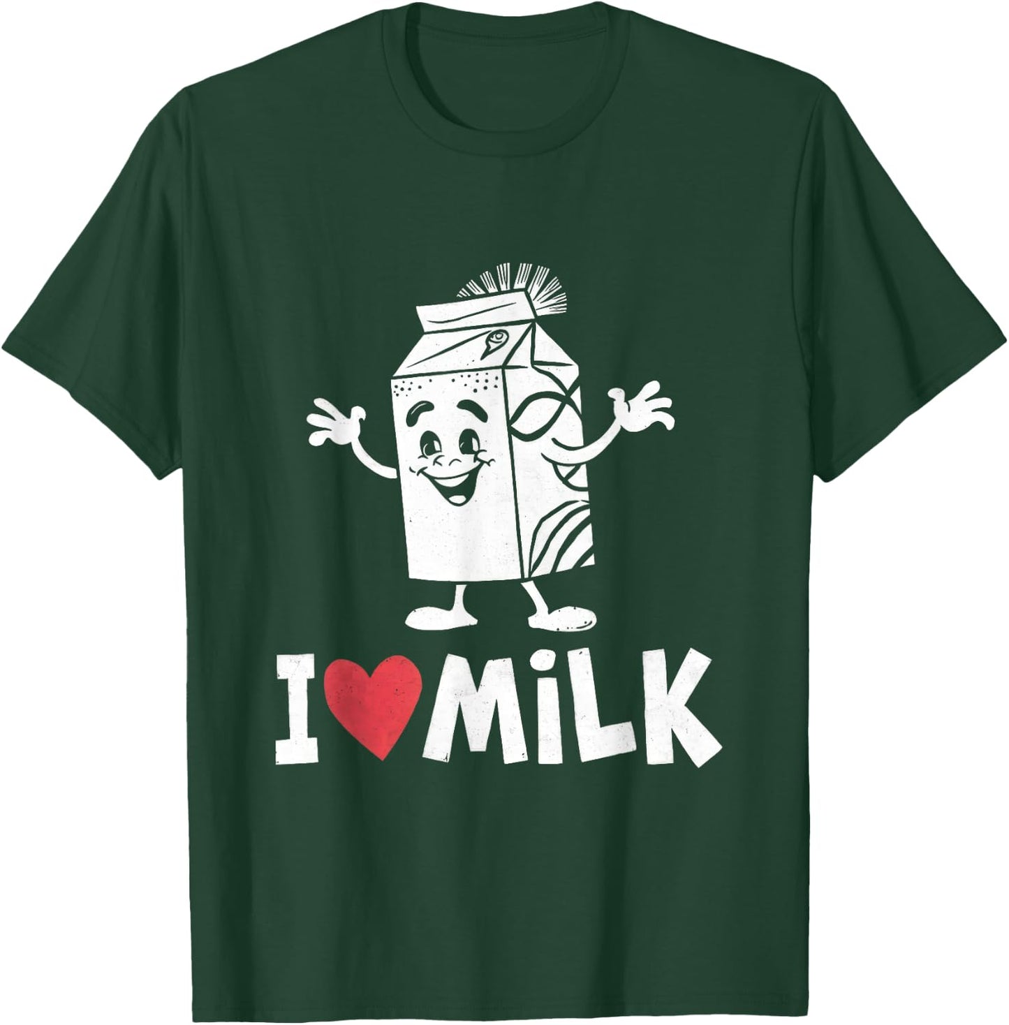 I Love Milk Milkman Farmer Farming Farm Lactose Men Women T-Shirt - T-Shirt | Forest