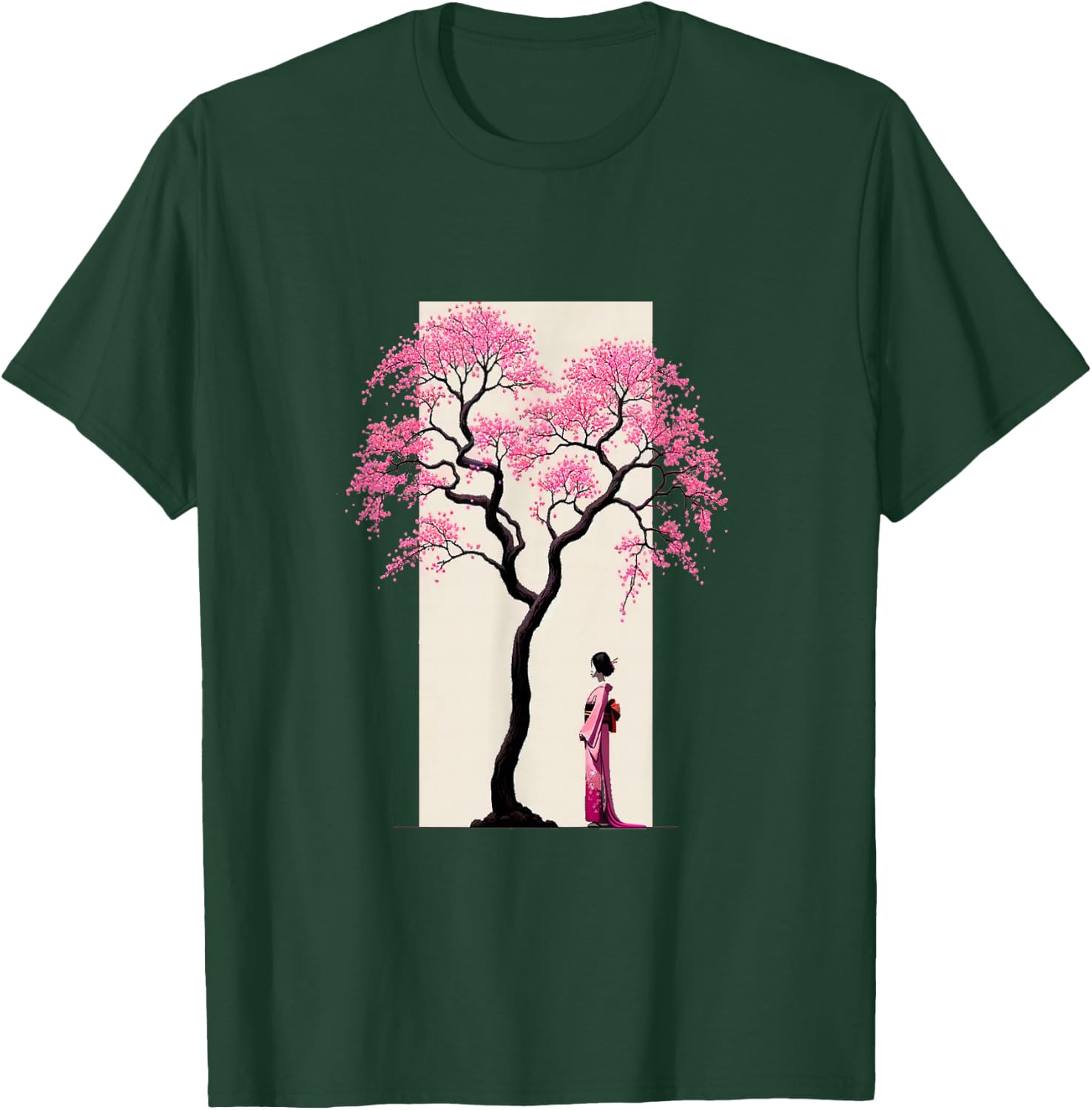 Vintage Japanese Cherry Blossom Shape Sweater , Black, S T-Shirt - T-Shirt | Forest