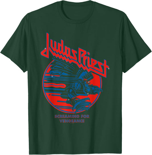 Judas Priest - Screaming For Vengeance Blue Eagle , black T-Shirt - T-Shirt | Forest