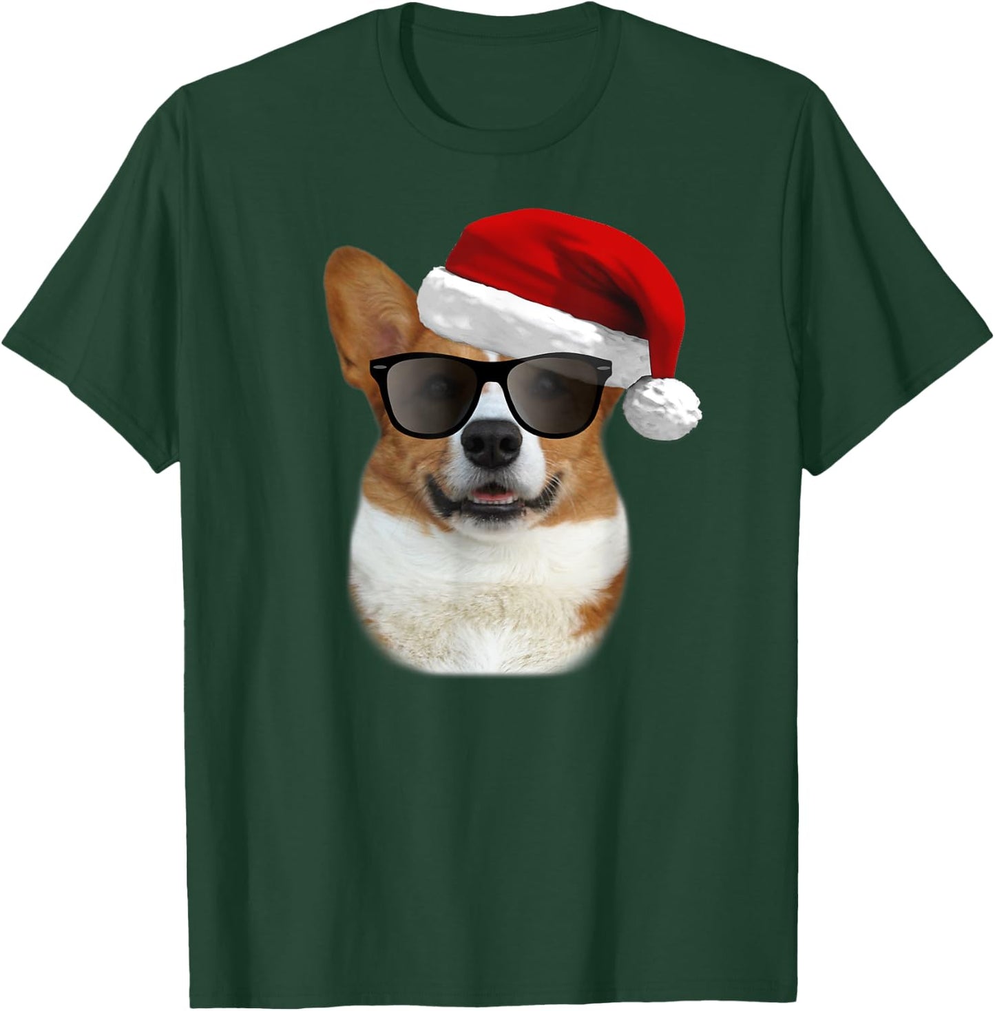 Corgi Christmas Shirt , Men & Kids - Corgi Santa T-Shirt - T-Shirt | Forest