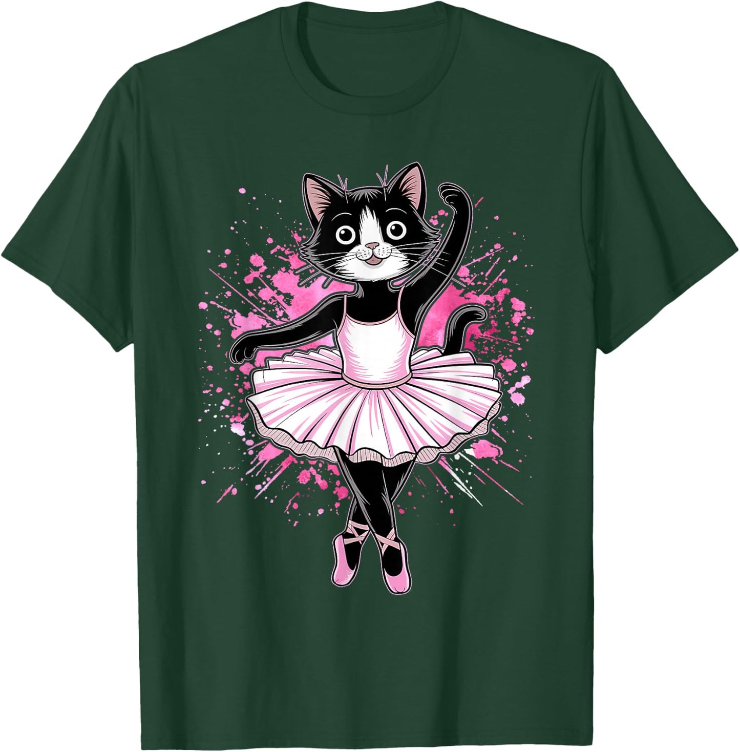 Rahmonty Designs Ballet Cat Lover Dance Recital Funny Black T-Shirt - T-Shirt | Forest