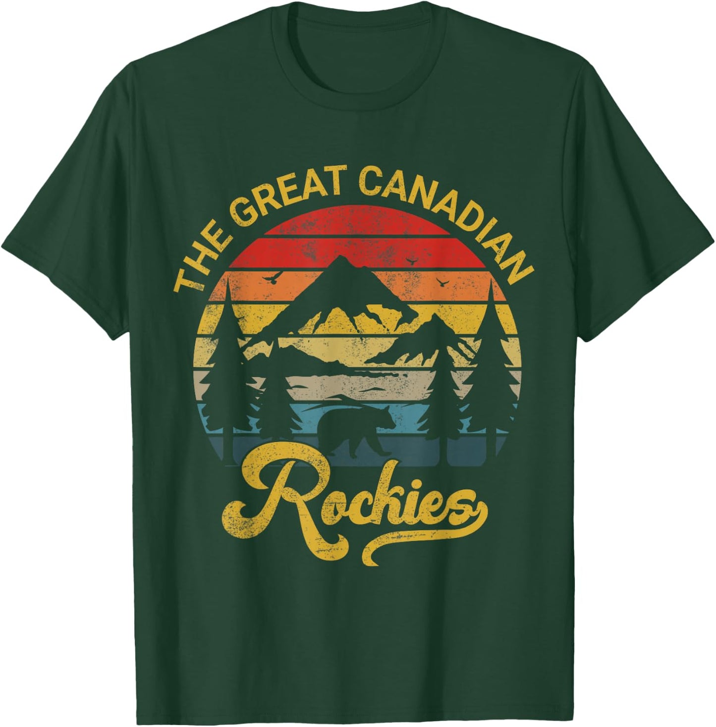 retro vintage Canadian Rockies souvenir T-Shirt - T-Shirt | Forest