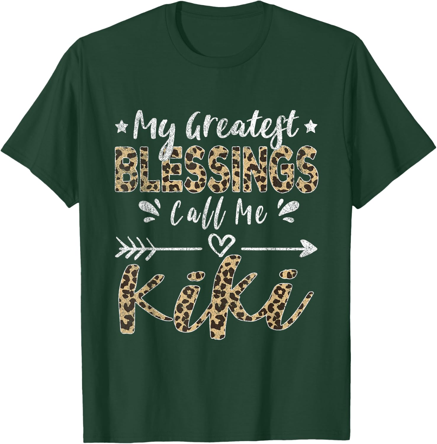 My Greatest Blessings Call Me Kiki Leopard T-Shirt - T-Shirt | Forest