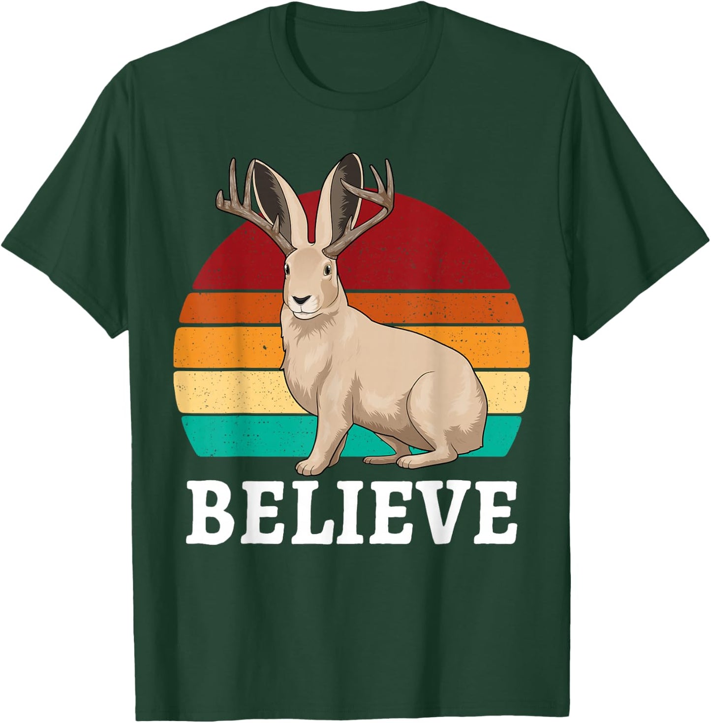 Cryptid Jackalope Shirt - Jackrabbit Believe Rabbit Bunny T-Shirt - T-Shirt | Forest