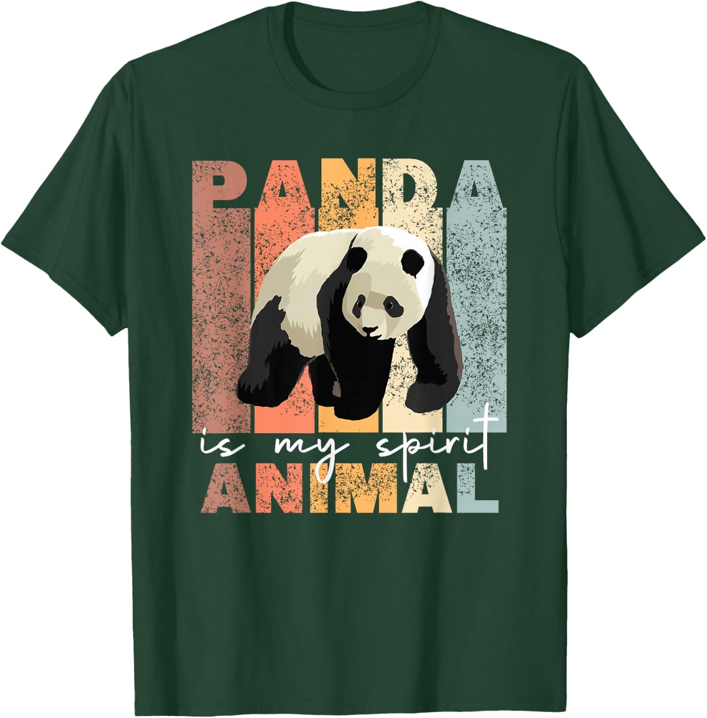 Panda Is My Spirit Animal - Cute Panda Vintage Pandas T-Shirt - T-Shirt | Forest