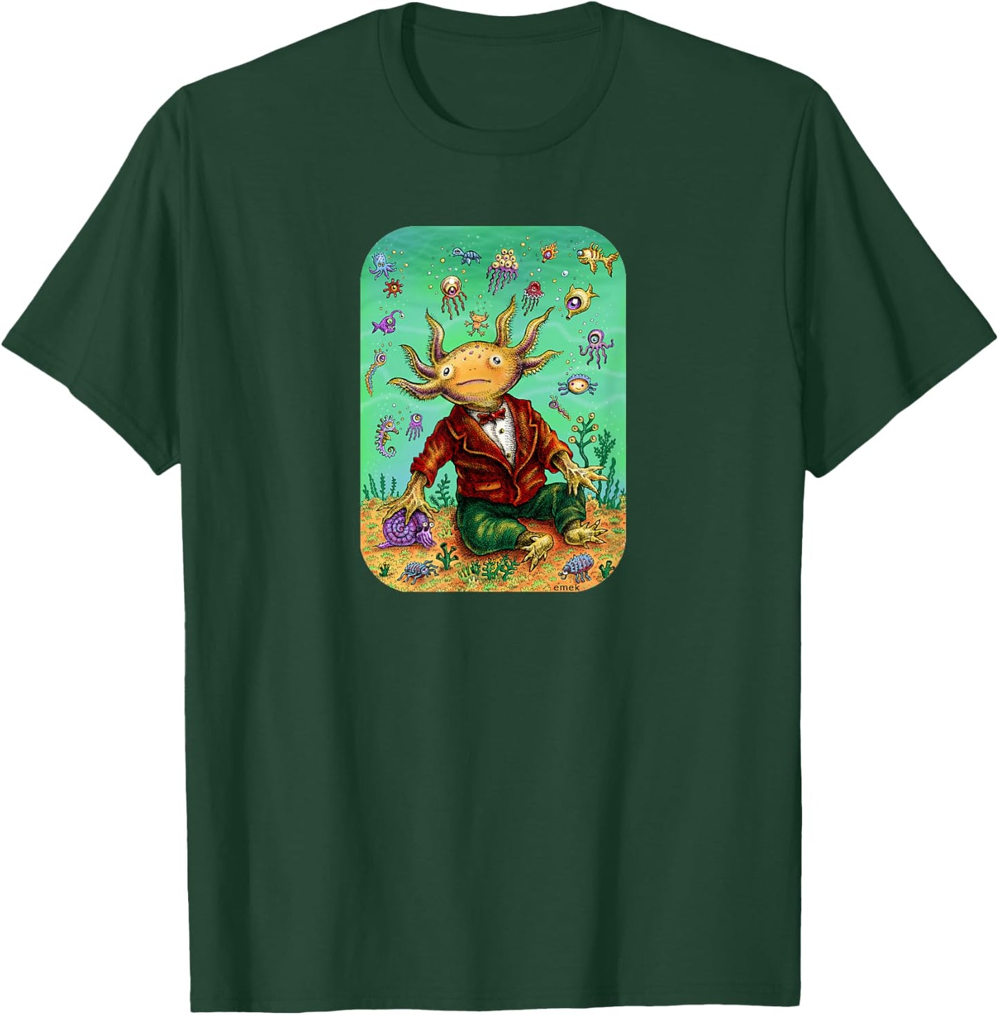 Lil Axolotl - by Emek Artman T-Shirt - T-Shirt | Forest