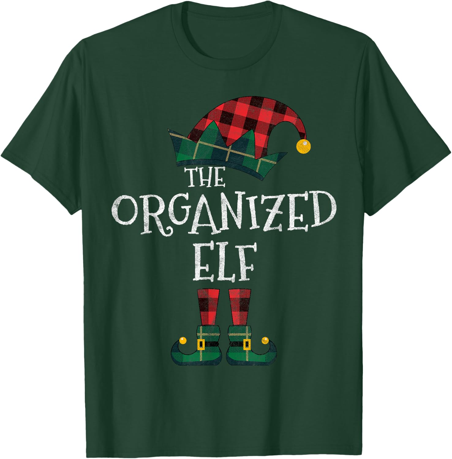 The Organized Elf Matching Family Group Gift Funny Christmas T-Shirt - T-Shirt | Forest