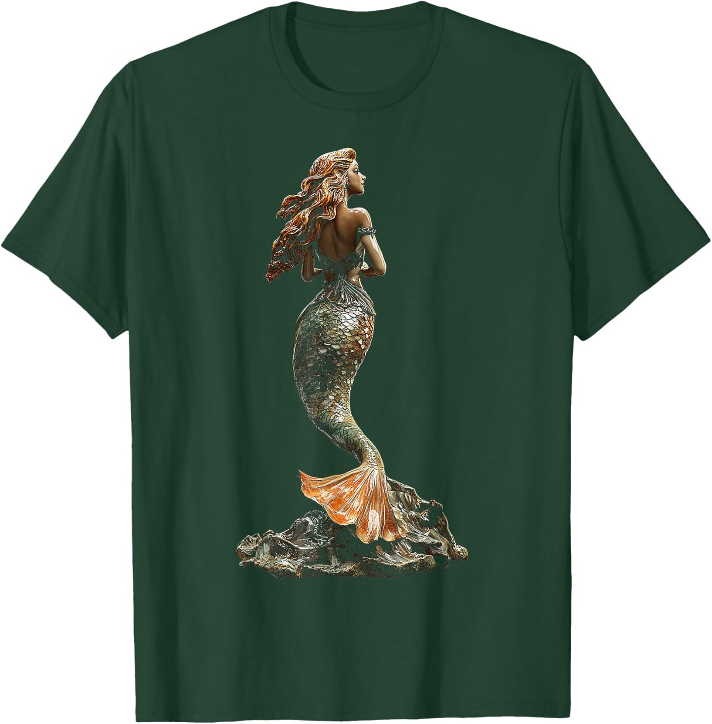 Mermaid Mythical Motif Fantasy Art Mermaid T-Shirt - T-Shirt | Forest