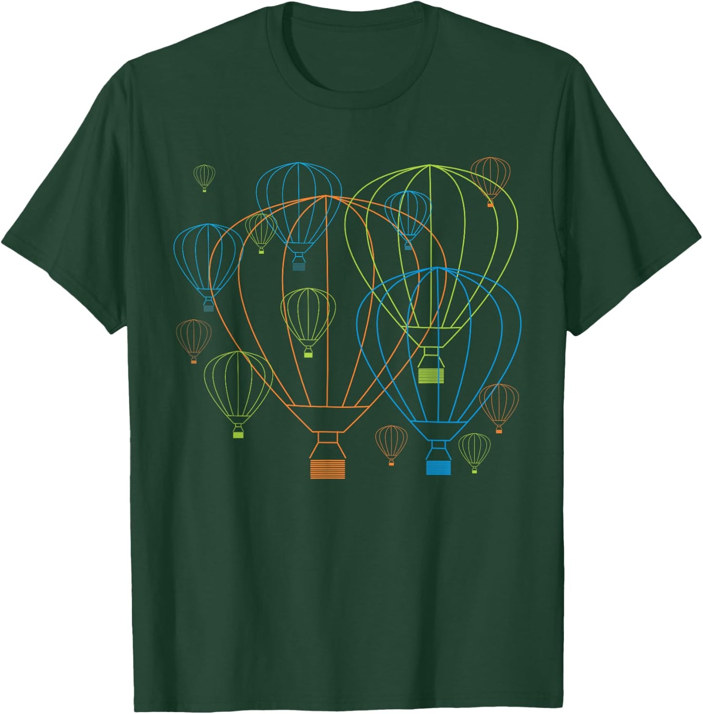 Hot Air Balloon Festival Souvenir Ballooning Family Apparel T-Shirt - T-Shirt | Forest