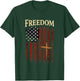 Three Crossed Nails Patriotic American Flag Faith Freedom T-Shirt - T-Shirt | Forest