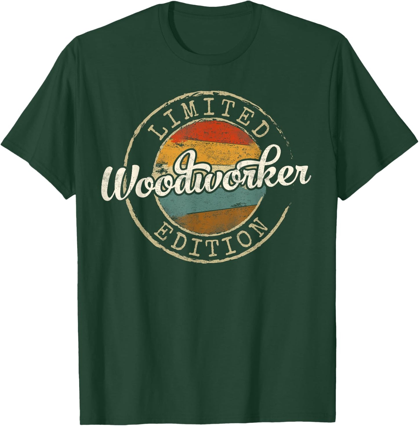 Woodworker Limited Edition Vintage Stamp Woodworking T-Shirt - T-Shirt | Forest