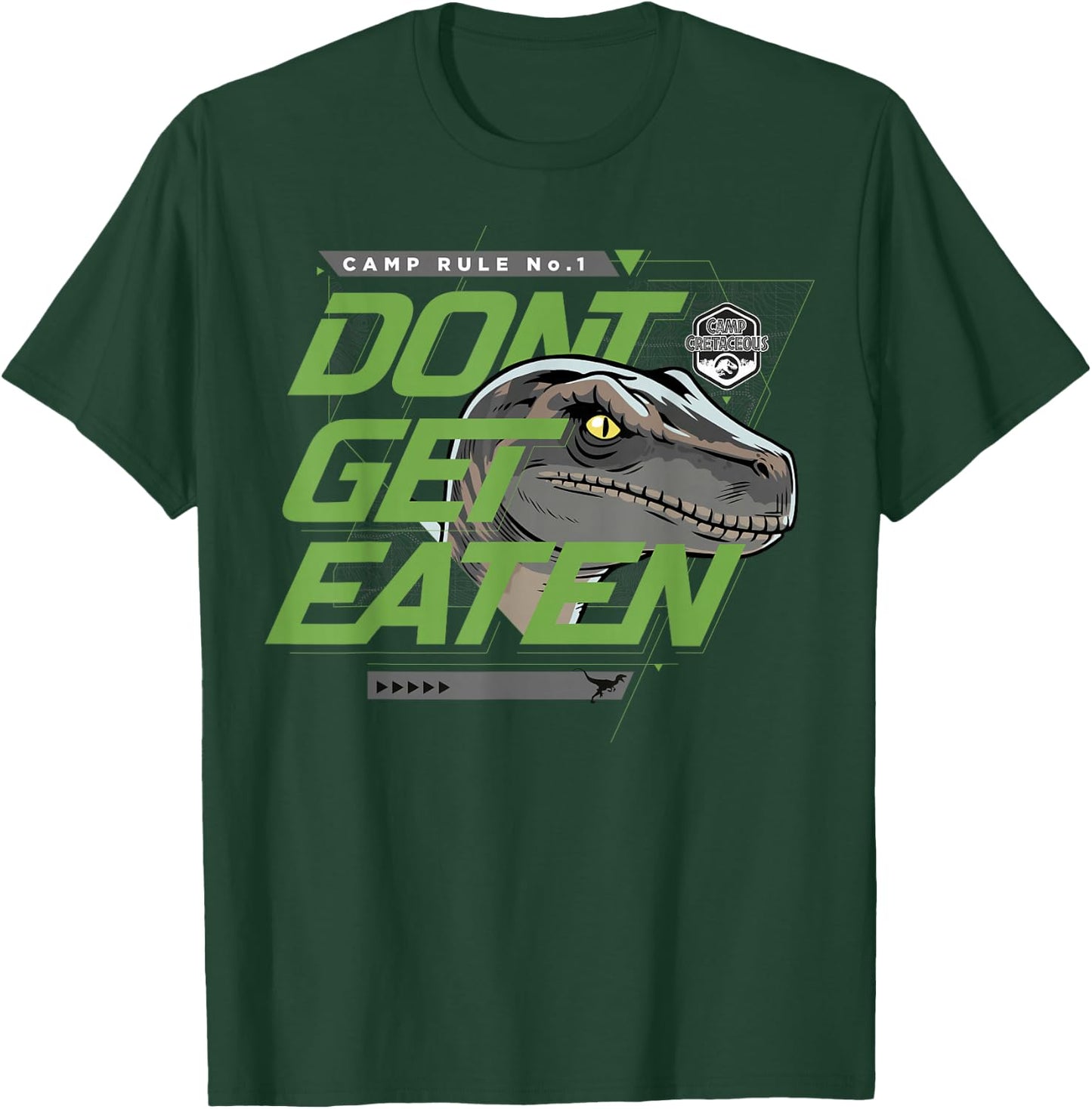 Jurassic World: Camp Cretaceous Rule 1 Don't Get Eaten T-Shirt - T-Shirt | Forest