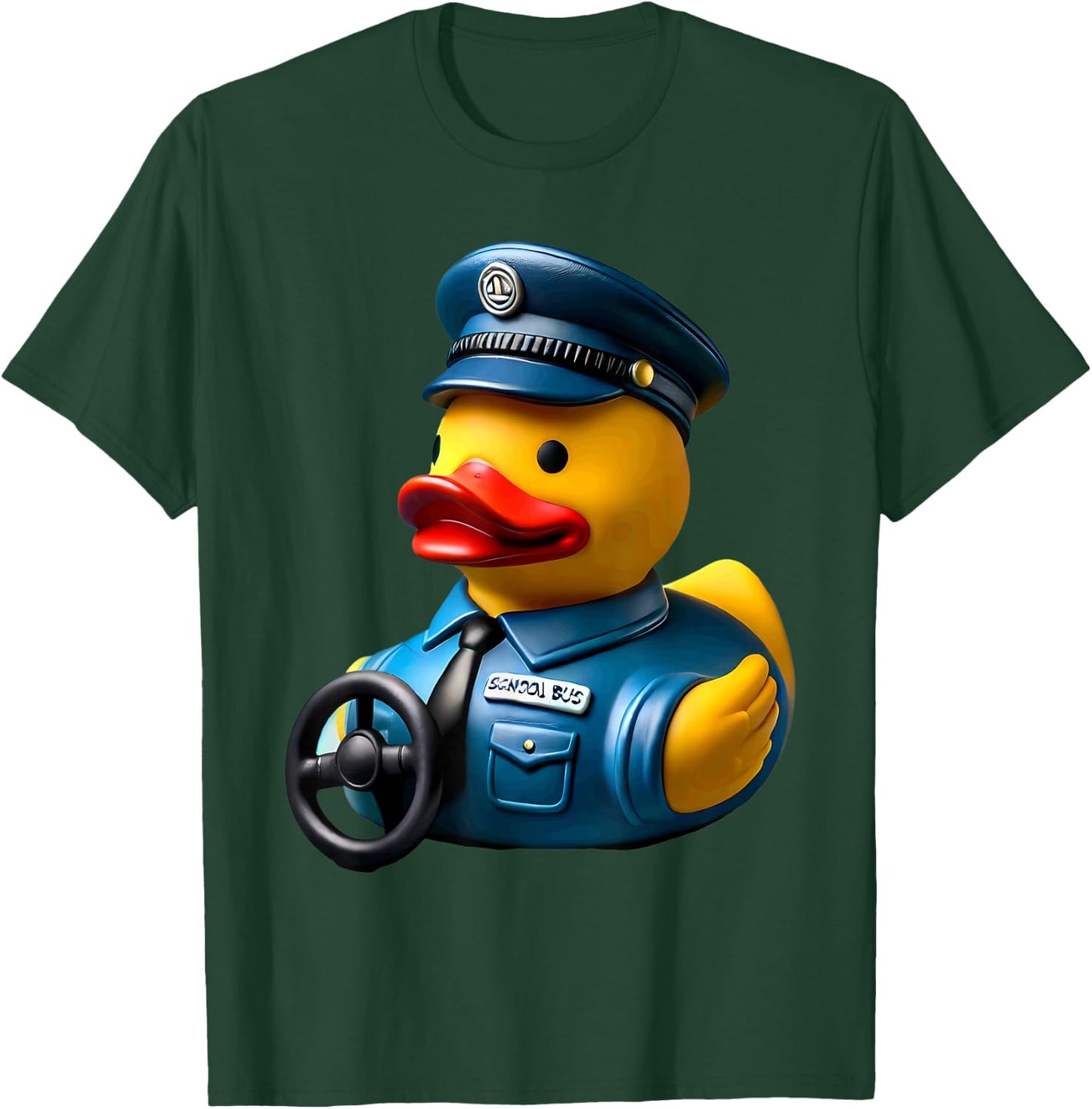 Rubber Duck School Bus Driver Ducky Duckie Men Women Kids T-Shirt - T-Shirt | Forest