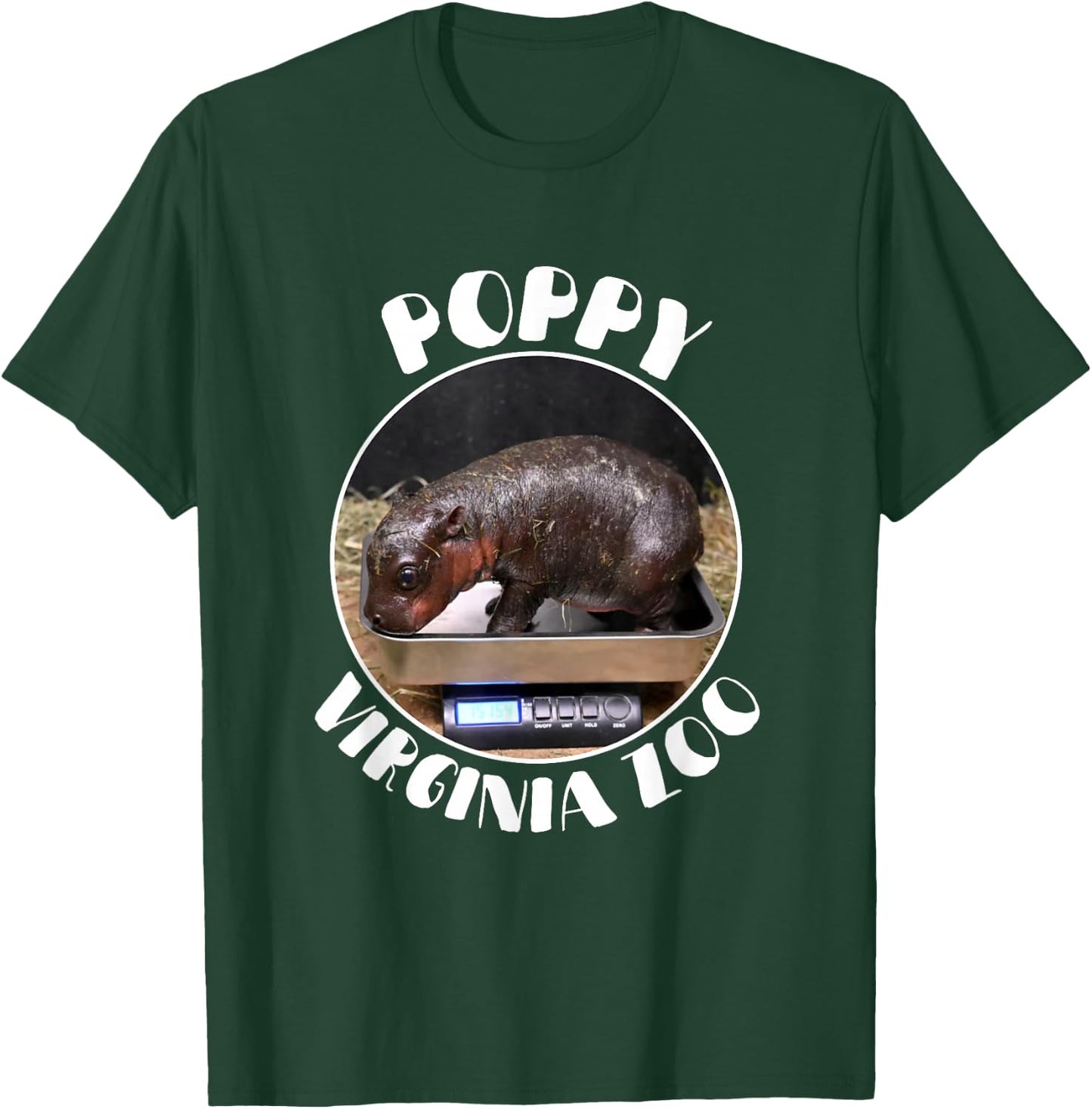 Poppy Virginia Zoo Pygmy - The Cute Baby Hippo T-Shirt - T-Shirt | Forest